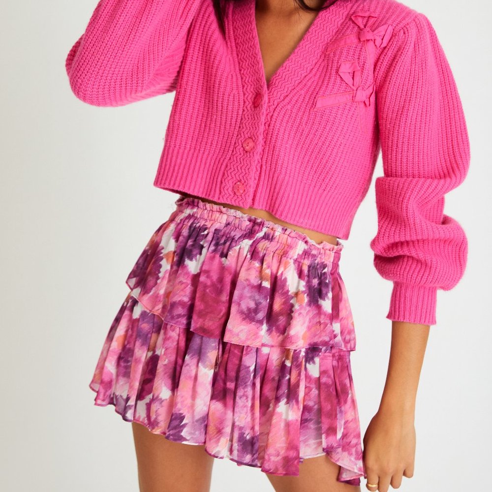 LOVESHACKFANCY RUFFLE MINI SKIRT